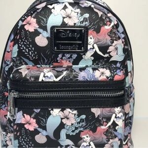 Loungefly Black Mermaid Mini Backpack